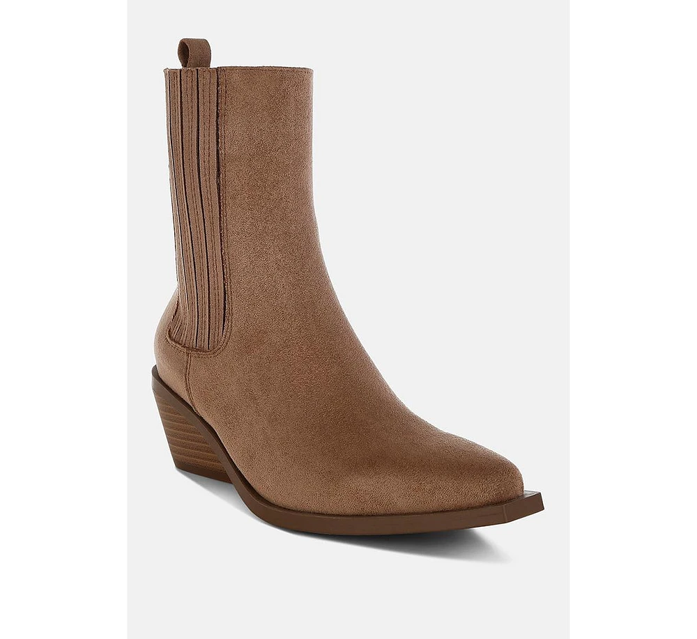 London Rag Lording High Ankle Microfiber Chelsea Boots