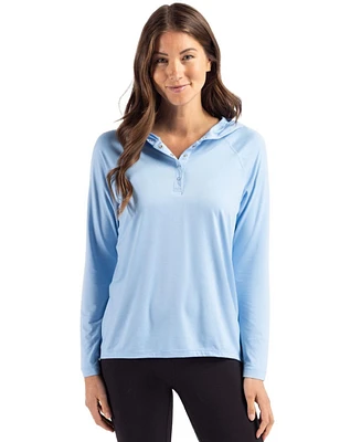 Cutter & Buck Women's Coastline Epic Comfort Eco Recycled Hooded Shirt