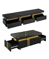 Slickblue Modern Luxury Tv Stand and Coffee Table Set for Stylish Living Room Decor