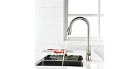 Slickblue High Arc Single Handle Kitchen Faucet with Pull Down Sprayer, Stainless Steel Sink Faucet