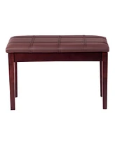 Hongge Solid Wood Pu Leather Piano Double Storage Keyboard Bench