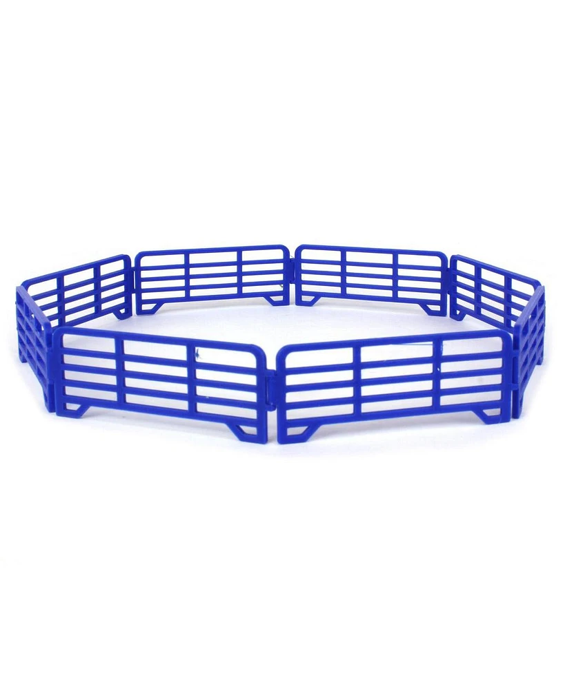 Generic 1/64 Pack of 8 Blue Short Fence Links, 3D Printed Farm Model