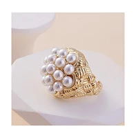 Sohi Women's The Elizabethan Statement Ring