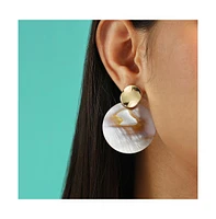 Sohi Women's The Moonstruck Drop Earrings