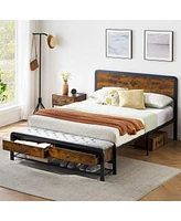 gaomon Bed Frame Size with Drawers