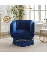 gaomon Swivel Accent Chair, Mid-Century 360° Round Armchair for Bedroom, Living Room, Office & Waiting Room