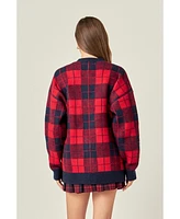 English Factory Women's Check Cardigan