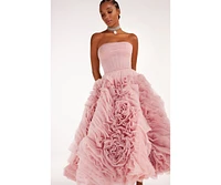Milla Women's Dramatically Flowered Tulle Dress