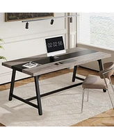 Tribesigns 71" Executive Desk, Large Office Computer Desk, [Spacious Work Area] Modern Simple Workstation Writing Table Study Desk for Home Office