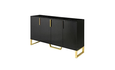 Slickblue Modern Four-Door Sideboard for Stylish Storage and Organization