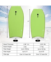 Hongge Super Surfing Lightweight Bodyboard with Leash-l