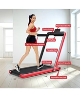 2.25HP 2-in-1 Folding Treadmill – Dual Display & App Control