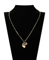 Unwritten Cubic Zirconia Key and Heart Link Pendant Necklace