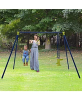 Hongge 3-in-1 Outdoor Swing Set for Kids Aged 3 to 10