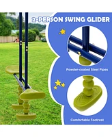 Hongge 3-in-1 Outdoor Swing Set for Kids Aged 3 to 10