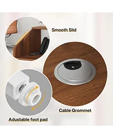 Tribesigns 47 inch Retail Counter,Modern Front Desk Reception Room Table with Cable Grommet,Reception Counter