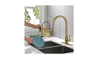 Slickblue Single Handle High Arc Pull-Out Kitchen Faucet Modern Design for Effortless Kitchen Use