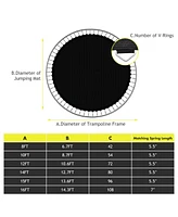 Gymax Replacement Trampoline Mat Jumping Mat Fits 15ft Frame w/ V-Hooks
