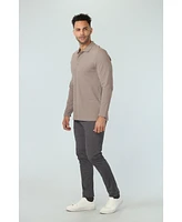 Vustra Men's Driftwood Long Sleeve Polo