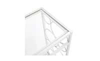 Slickblue Toughened Glass Panel Console Table Sleek and Sturdy Accent for Entryway or Living Room Decor