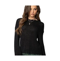 Edikted Womens Drop Shoulder Light Knit Sweater