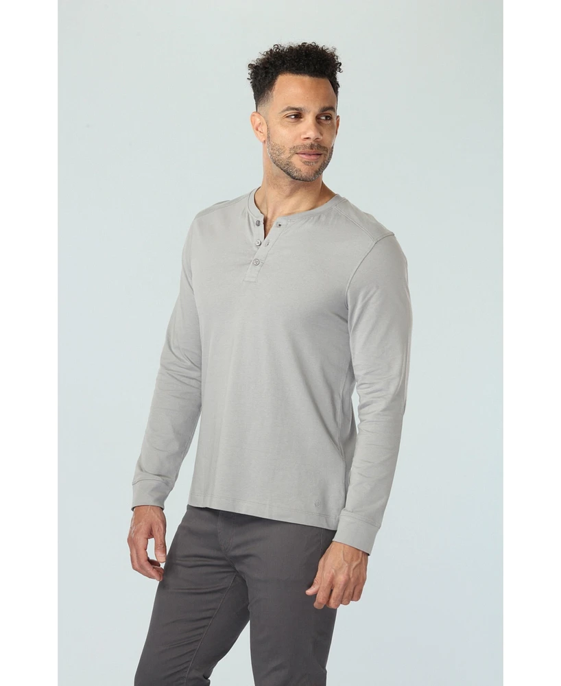 Vustra Men's Chiseled Stone Long Sleeve Henley