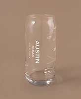 Narbo The Can Austin Map Everyday Glassware, Set of 2