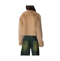 Edikted Women's Sierra Oversized Faux Fur Jacket