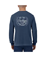 Fanatics Men's Navy Dallas Cowboys Washed Waffle-Knit Long Sleeve T-Shirt