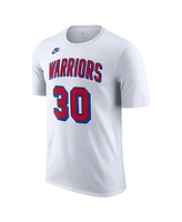 Nike Men's Stephen Curry White Golden State Warriors Classic Edition Name Number T-Shirt