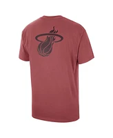 Jordan Men's Red Miami Heat Statement Edition Jumpman Flight Heavyweight T-Shirt