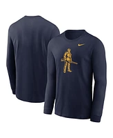 Nike Men's Navy West Virginia Mountaineers Alternate Logo Long Sleeve T-Shirt