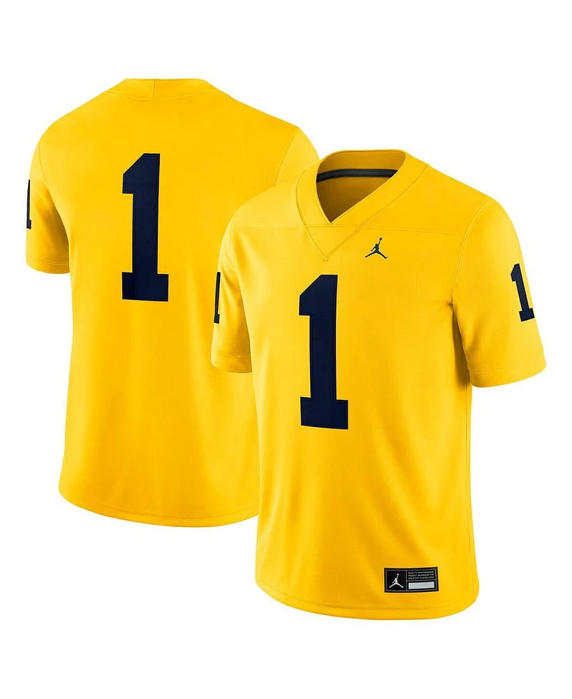 Jordan Men's 1 Maize Michigan Wolverines Alternate Game Jersey