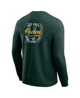 Fanatics Men's Green Bay Packers Washed Waffle-Knit Long Sleeve T-Shirt