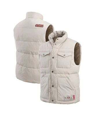 Fanatics Men's Cream San Francisco 49ers Puffer Full-Snap Vest