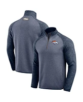 Fanatics Men's Navy Denver Broncos Tonal Quarter-Zip Jacket