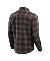 Fanatics Men's Tan/Charcoal Detroit Tigers Classic Flannel Long Sleeve Button-Up Shirt