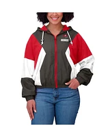 Wear by Erin Andrews Women's Red Tampa Bay Buccaneers Color Block Full-zip Windbreaker Jacket