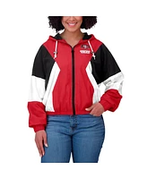 Wear by Erin Andrews Women's Scarlet San Francisco 49ers Color Block Full-zip Windbreaker Jacket