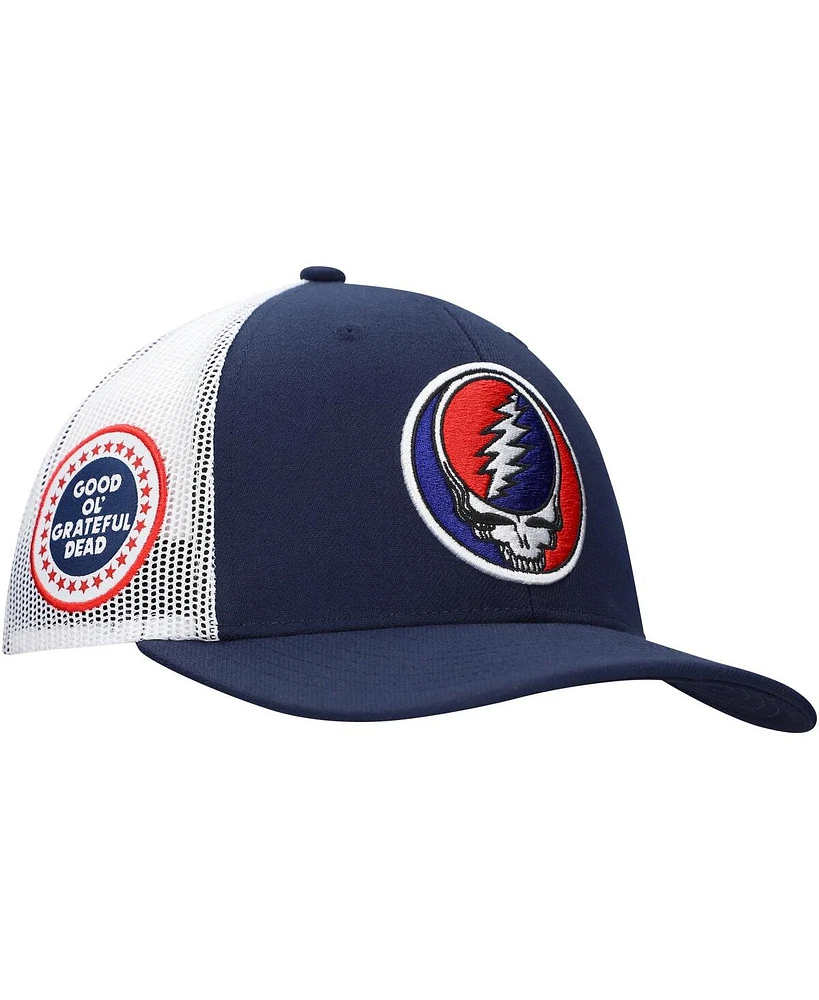 Lids Men's and Women's Navy the Grateful Dead Lightning Skull Trucker Adjustable Hat