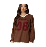 Edikted Women's 06 Oversized Long Sleeve T Shirt