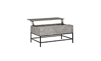 Slickblue Top Coffee Table with Modern Design, Grey Finish