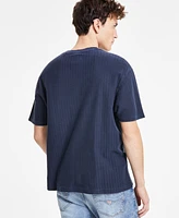 Guess Men's Relaxed-Fit Herringbone T-Shirt