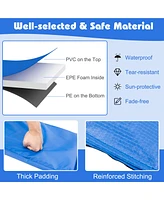 Gymax 8FT Trampoline Replacement Safety Pad Universal Trampoline Cover Blue