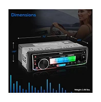 Pyle Marine Bluetooth Stereo Receiver - Am/Fm/MP3/Usb/Sd, Lcd Display, Single Din (PLMRB38B)