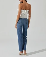 Astr the Label Women's Sarahi Ruffled Strapless Top