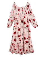 Rare Editions Big Girls Searington Road Floral Print Maxi Dress