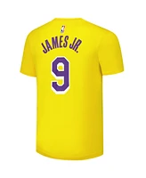 Nike Men's and Women's Bronny James Gold Los Angeles Lakers Name Number T-Shirt