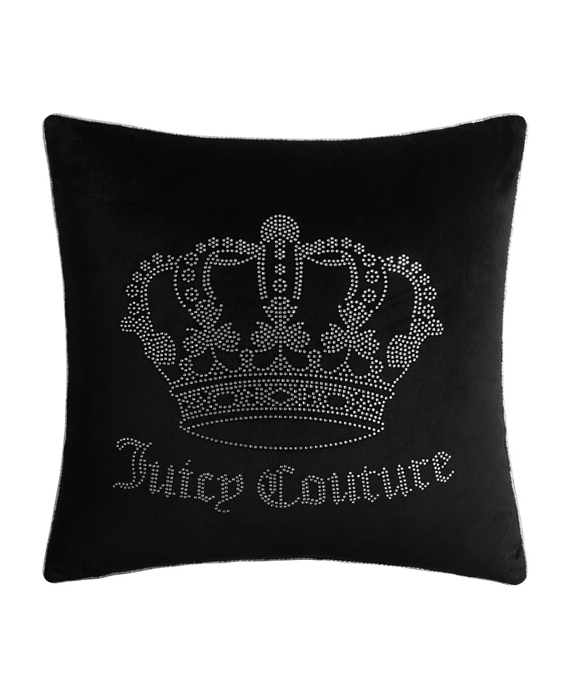 Juicy Couture Velvet Novelty Decorative Pillow, 20" x