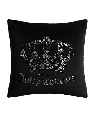 Juicy Couture Velvet Novelty Decorative Pillow, 20" x